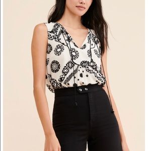 Anthropologie Giuliana Silk Sleeveless Blouse size 10